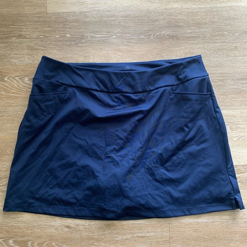 ADIDAS ATHLETIC TENNIS SPANDEX SKORT - XL royal blue navy